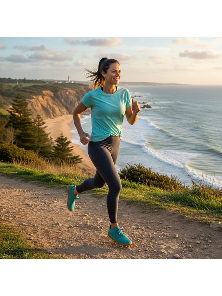 Barefoot Tenisky GROUNDIES® Active Knit Tyrkysové