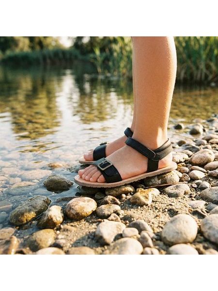FRODDO SANDAL FLEXY BUCKLE Black | Barefoot sandály