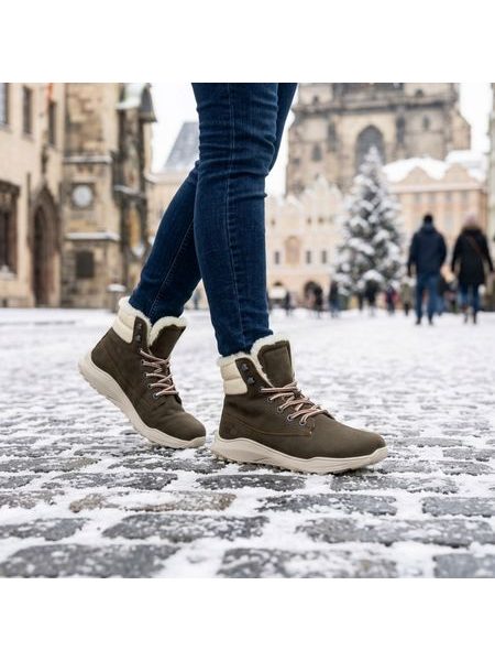 Ghete barefoot de iarnă RAYVE UTAH 3.0 khaki