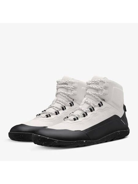 GROUNDIES® All Terrain High Off-white / Black | Dámské barefoot pohorky