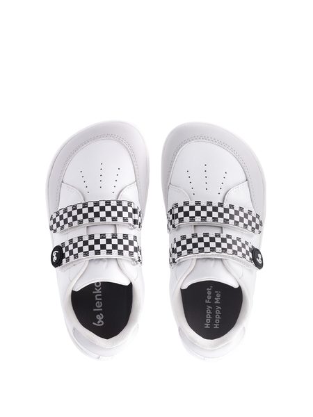 Ténis barefoot de criança Be Lenka Energise Kids branco e xadrez