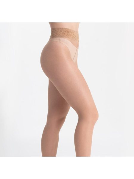 PUNČOCHY S KRAJKOVÝM PÁSEM NADOTEC KRÁSY 30 DEN Béžová