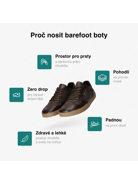 Dámské Barefoot Tenisky GROUNDIES® Nova Special Espresso/Krokodýl