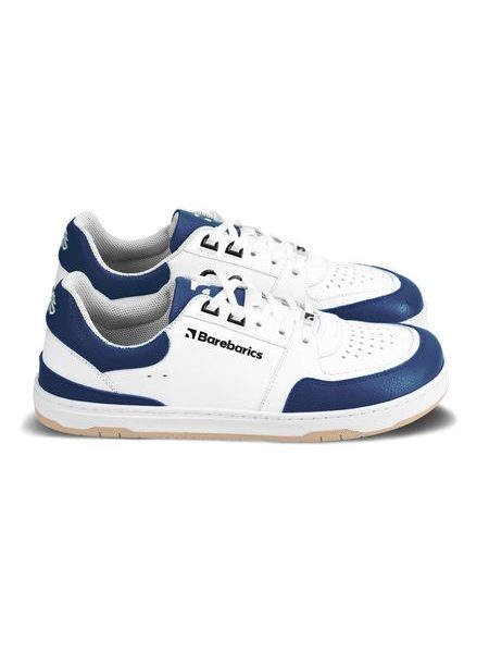 Adidași barefoot Barebarics Wave alb cu bleumarin închis