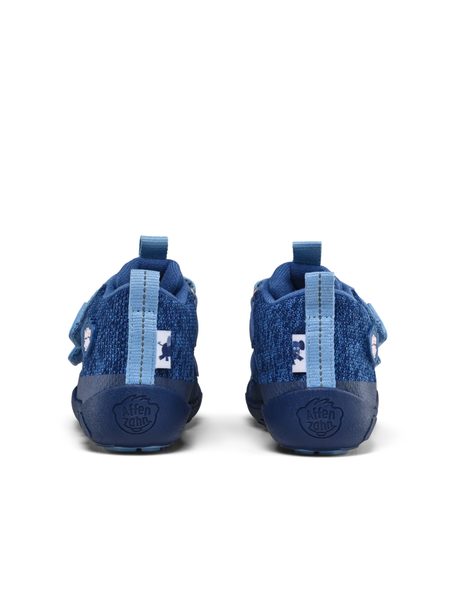 AFFENZAHN LOWBOOT KNIT HAPPY ELEPHANT Blue | Dětské celoroční barefoot boty