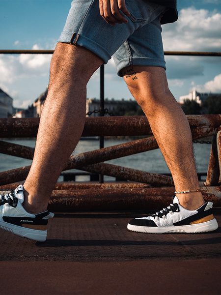 Adidași barefoot BAREBARICS REVIVE X SEA SHEPHERD - ORCA negri-albi