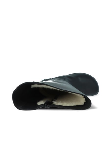 Ocieplane kozaki barefoot damskie Angles Thalia Winter Wool, czarne