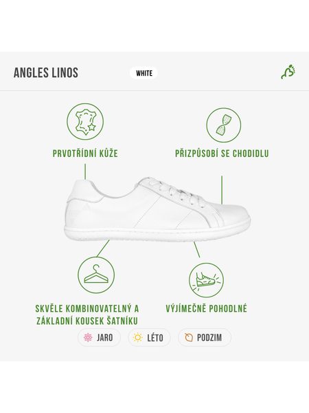ANGLES LINOS 2.0 White | Barefoot tenisky