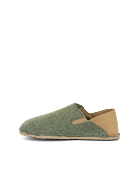 FRODDO SLIP-ON WOOLY Olive | Barefoot přezůvky