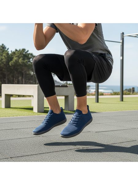 Barefoot Tenisky GROUNDIES® Active Knit Modré