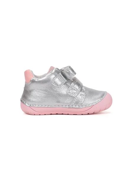 Dětské barefoot tenisky D.D.STEP S070-61646 Stříbrné ptáček