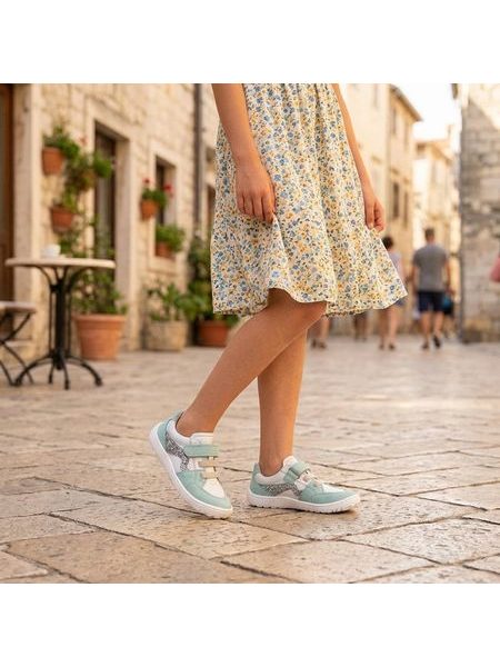 FRODDO TENISKY RIVER Mint | Dětské barefoot tenisky
