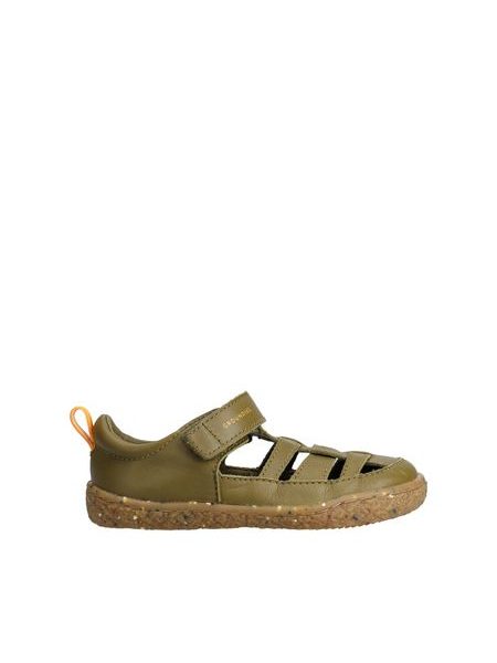Dětské Barefoot Sandály GROUNDIES® Noto 2.0 Khaki Oranžové