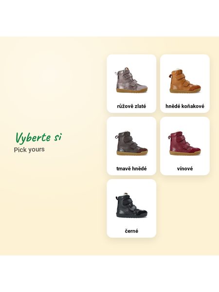 Bottes d'hiver barefoot enfant RAYVE LAHTI rose doré