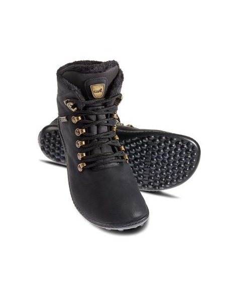 LEGUANO HUSKY Black | Kotníčkové zateplené barefoot boty