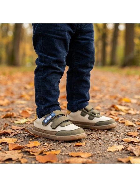 BEPPI Sapato Casual Baby Kids' Barefoot Trainers Khaki Beige