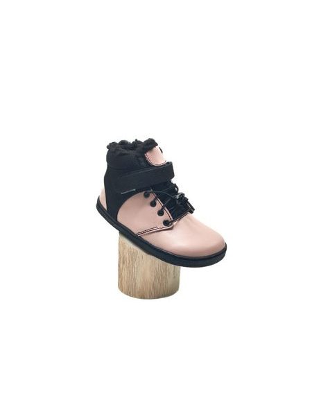 Dětské Barefoot Zimní boty PEGRES BF40 0.1 růžové