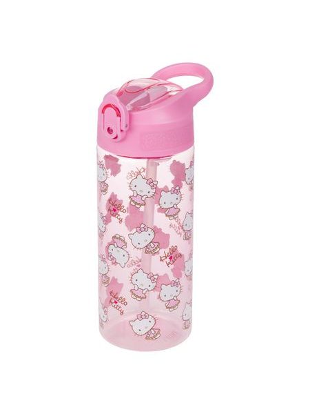 BAAGL Tritanová láhev na pití s brčkem Hello Kitty Sweet Leopard, 500 ml