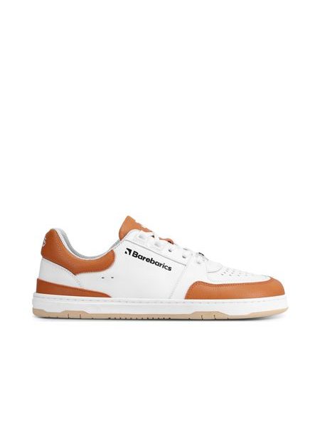 Ténis barefoot Barebarics Wave branco e laranja