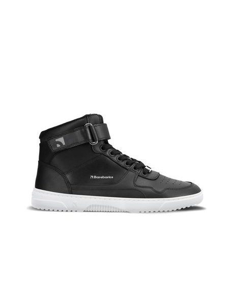 Adidași barefoot Barebarics Zing High Top negri și albi din piele