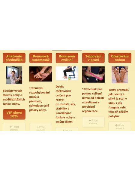 Cviky pro nohy – VIP kurz on-line