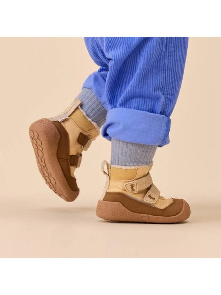 AFFENZAHN PREWALKER MIDBOOT VEGAN SNUGGY Affenzahn Brown | Dětské první barefoot zateplené botičky