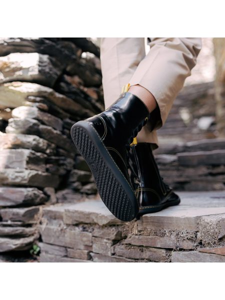 SHAPEN MAVERICK Black Yellow | Kotníkové barefoot boty