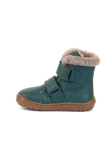 FRODDO KOTNÍKOVÉ ZIMNÍ FURRY BOOT Petroleum | Dětské zimní zateplené barefoot boty