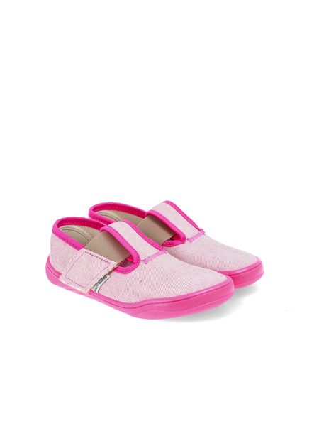 PEGRES PAPUČKY SBF 10F Textilní Růžová | Dětské barefoot přezůvky