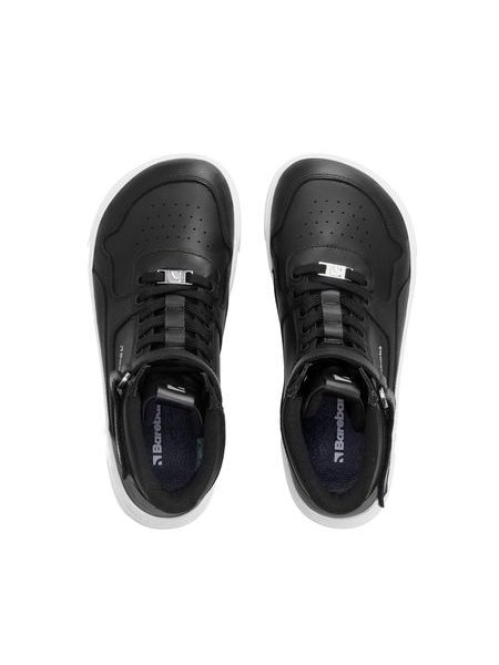 Adidași barefoot Barebarics Zing High Top negri și albi din piele