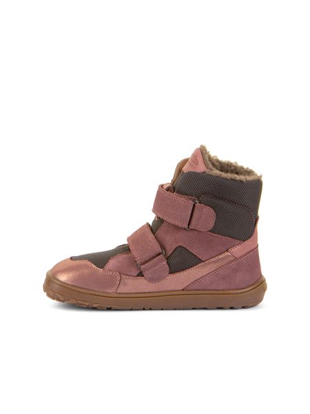 FRODDO UP TEX WINTER Grey / Pink | Dětské zimní zateplené barefoot boty