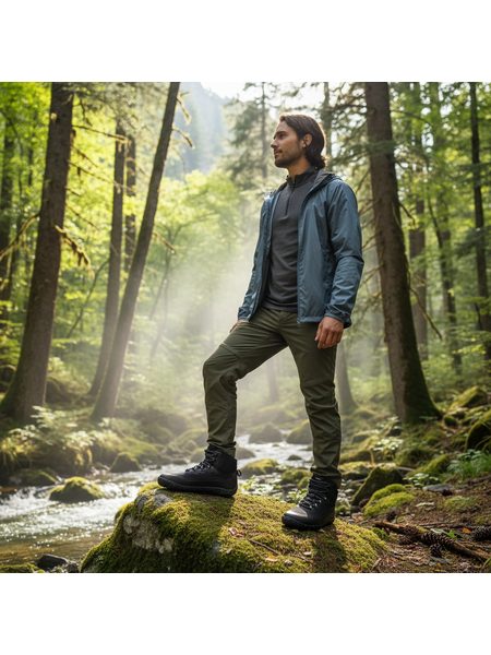 Barefoot Voděodolné Pohorky GROUNDIES® All Terrain High 2.0 Černé