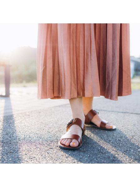 Dámské Barefoot Sandály GROUNDIES® Kos Tmavě hnědé