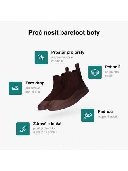 Dámské Barefoot Chelsea GROUNDIES® SIENNA Vínové