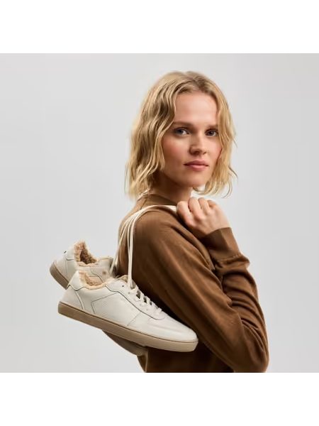 Dámské Barefoot Zateplené Tenisky GROUNDIES® HAMPTONS TEDDY 2.0 REGULAR Krémové