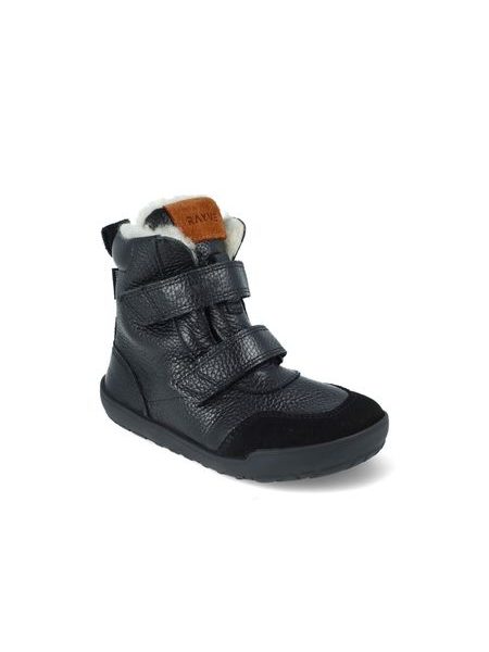 Detské zimné zateplené barefoot topánky RAYVE LAHTI čierne