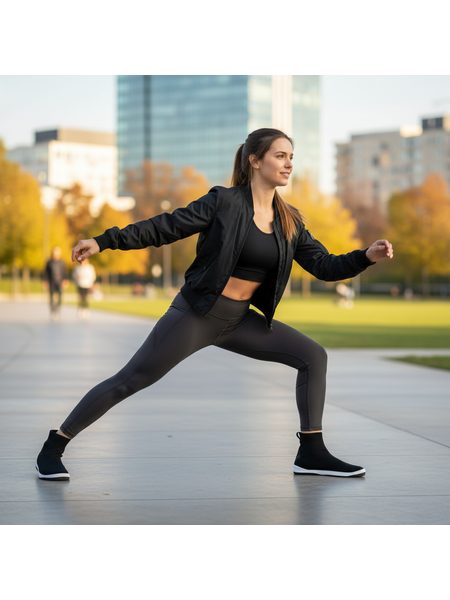 Dámské Barefoot Kotníkové Slip-On Boty GROUNDIES® Kobe Černé