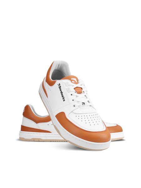 Ténis barefoot Barebarics Wave branco e laranja