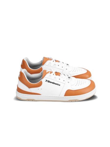 Ténis barefoot Barebarics Wave branco e laranja