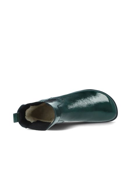 Ghete barefoot pentru femei ANGLES ORION verde lacuite