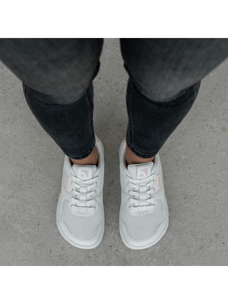 Боси маратонки Barebarics Zing - Fresh, бели с корал