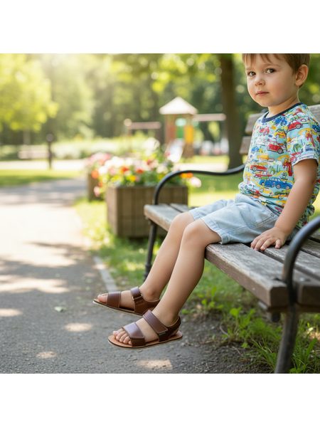 BEDA SANDÁLY BFN 170010/SD/W/NL BEN Brown | Dětské barefoot sandály