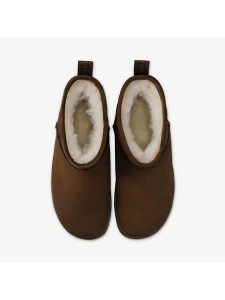 Dámské Barefoot Zateplené Boty GROUNDIES® COZY BOOT LOW Čokoládové