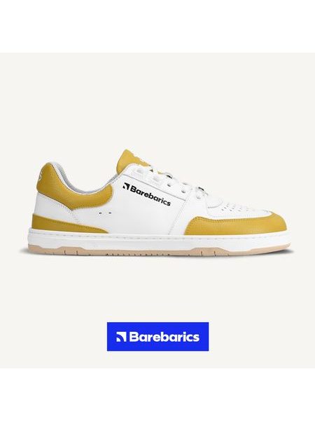 Adidași barefoot Barebarics Wave albi cu galben