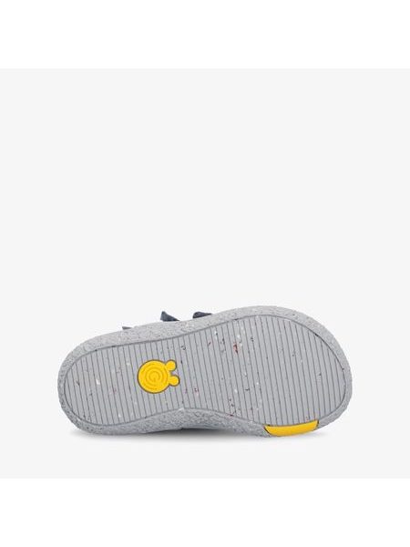 Dětské Barefoot Zateplené Kotníkové Boty GROUNDIES® Ottawa Modro Žluté