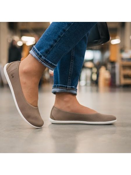 Balerini barefoot pentru femei Be Lenka Delight maro biscuit