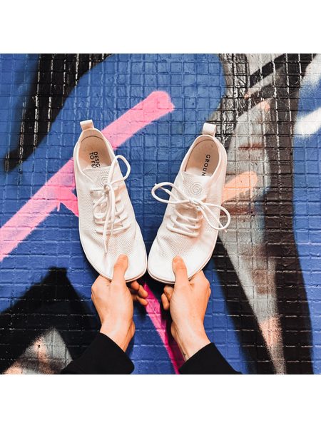 Barefoot Tenisky GROUNDIES® Active Knit Bílé