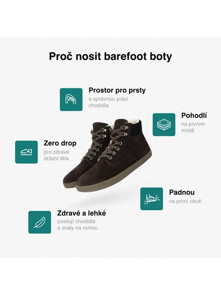 Pánské Barefoot Zateplené Boty GROUNDIES® Vancouver 2.0 Espresso