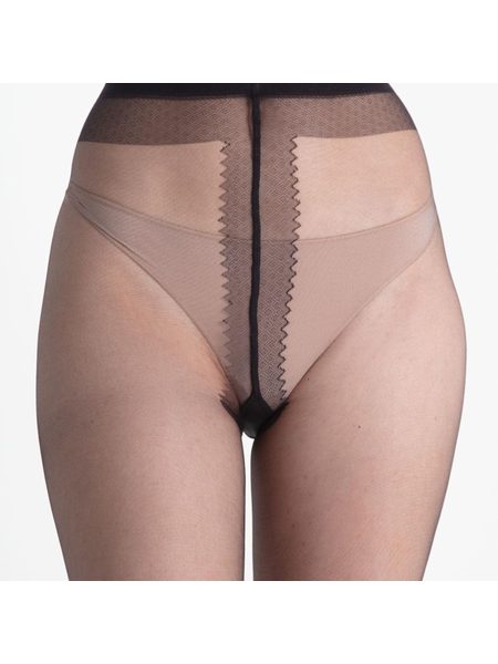 PUNČOCHY TRANSPARENTNÍ NADOTEC JEMNOSTI 8 DEN Černá