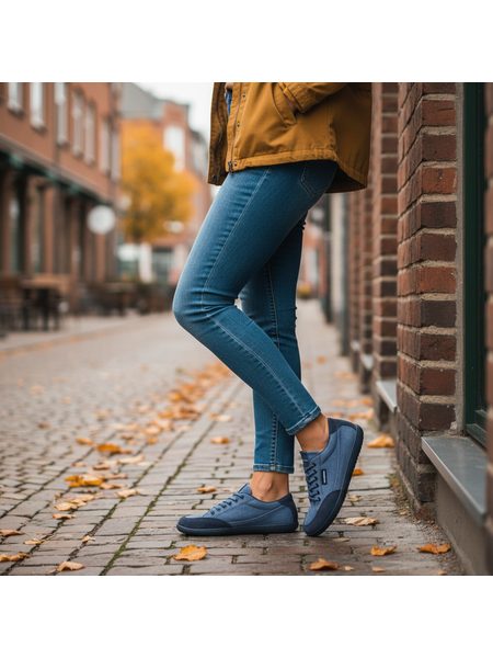 Pánské Barefoot Tenisky GROUNDIES® Amsterdam Modré Indigo